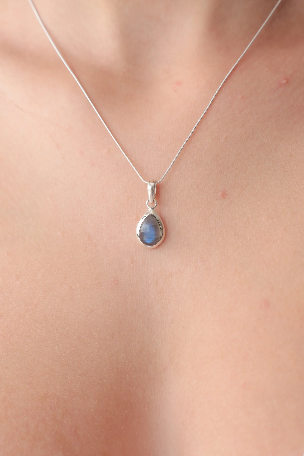 Small Labradorite Teardrop Pendant - Image 2