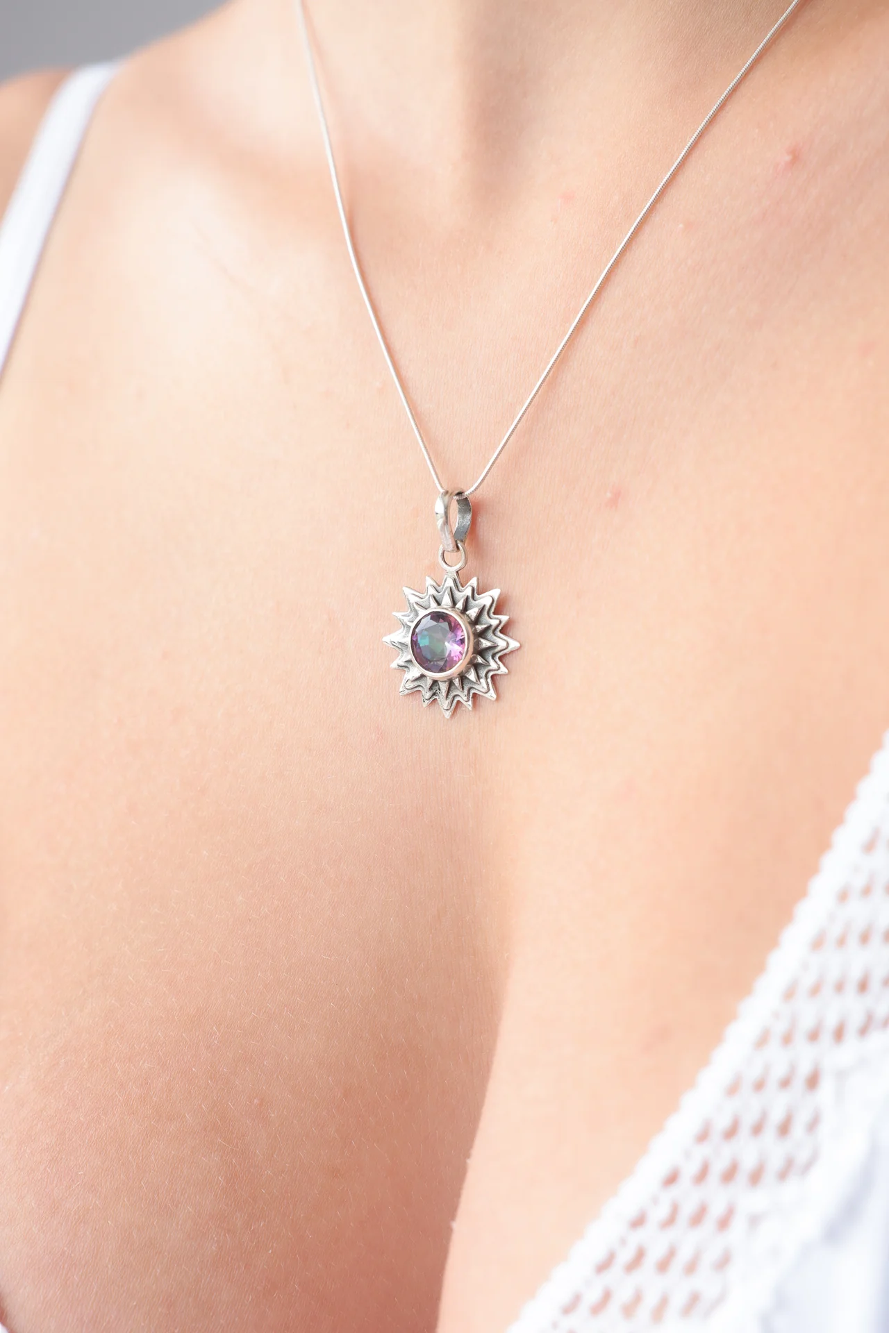 Double Sun Rays Pendant