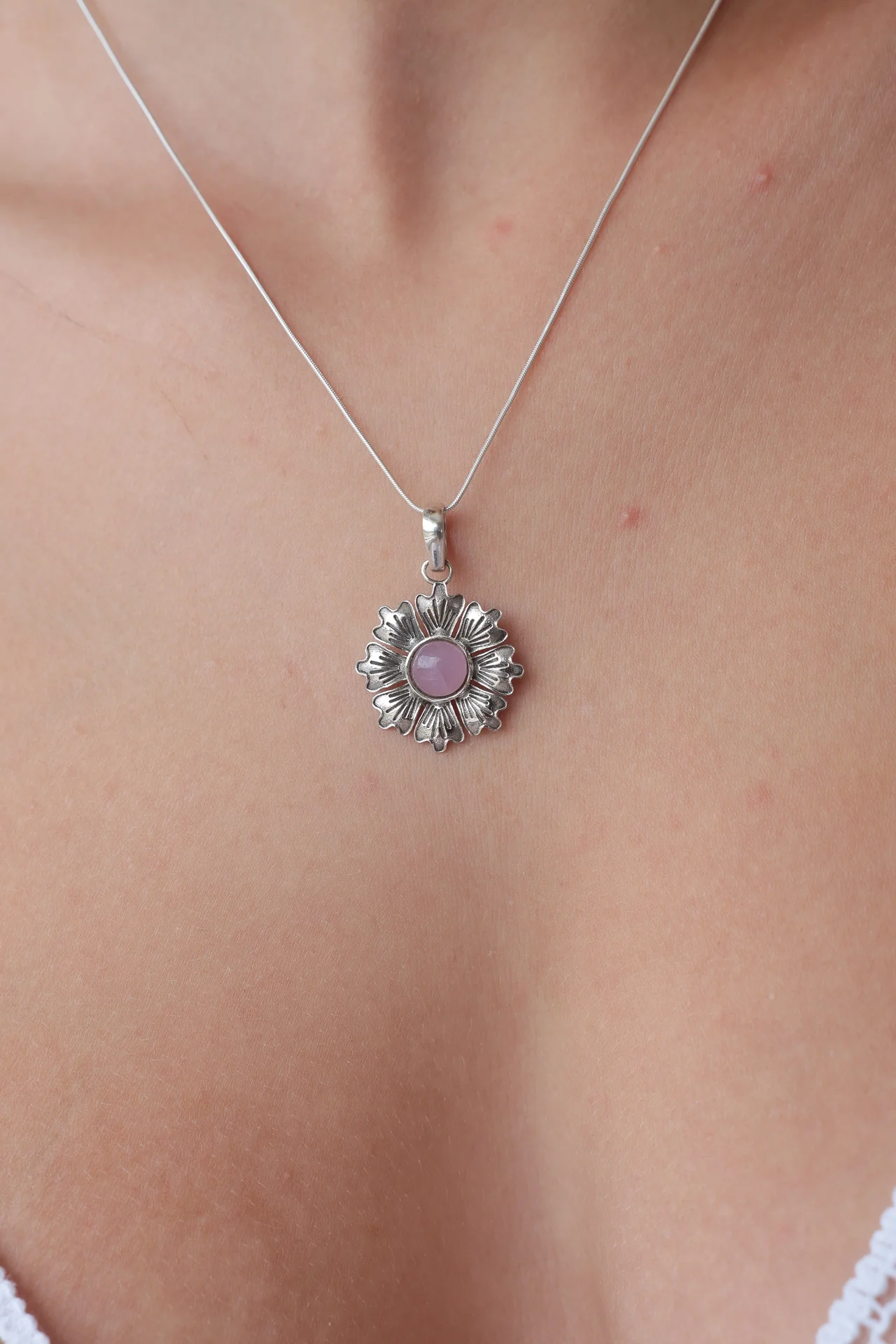 Flat Flower Pendant - Image 3
