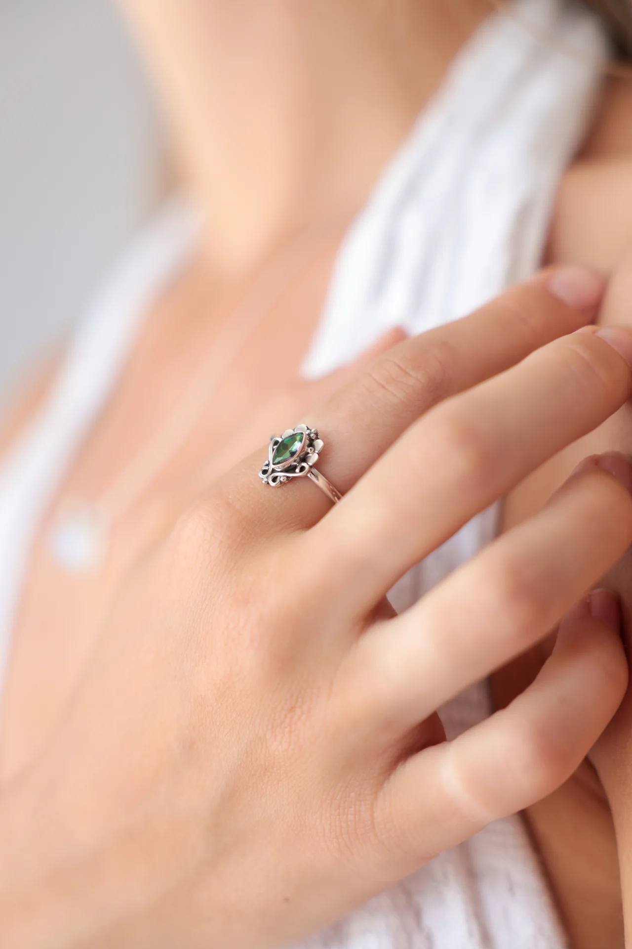 Essa Mystic Topaz Ring - Image 2