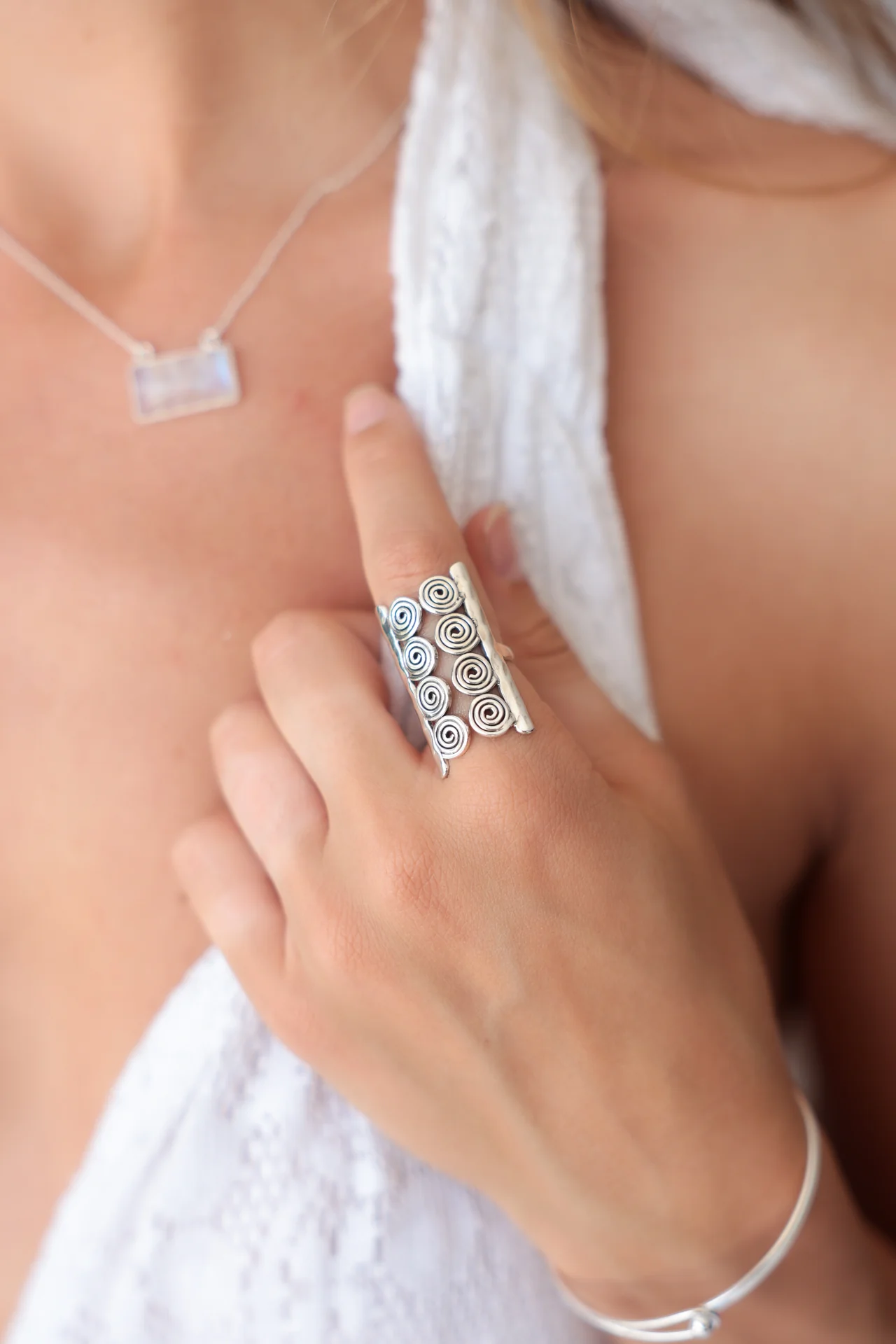 Spirals Statement Ring