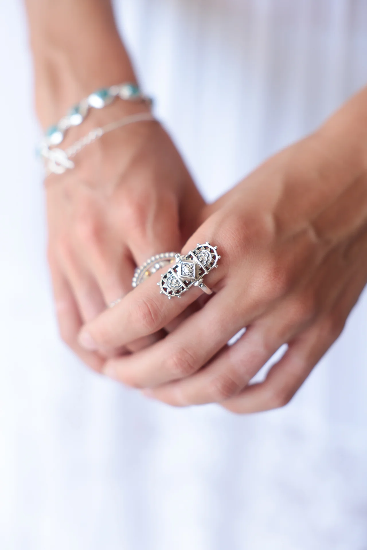 Sanya Geometric Tribal Ring - Image 3