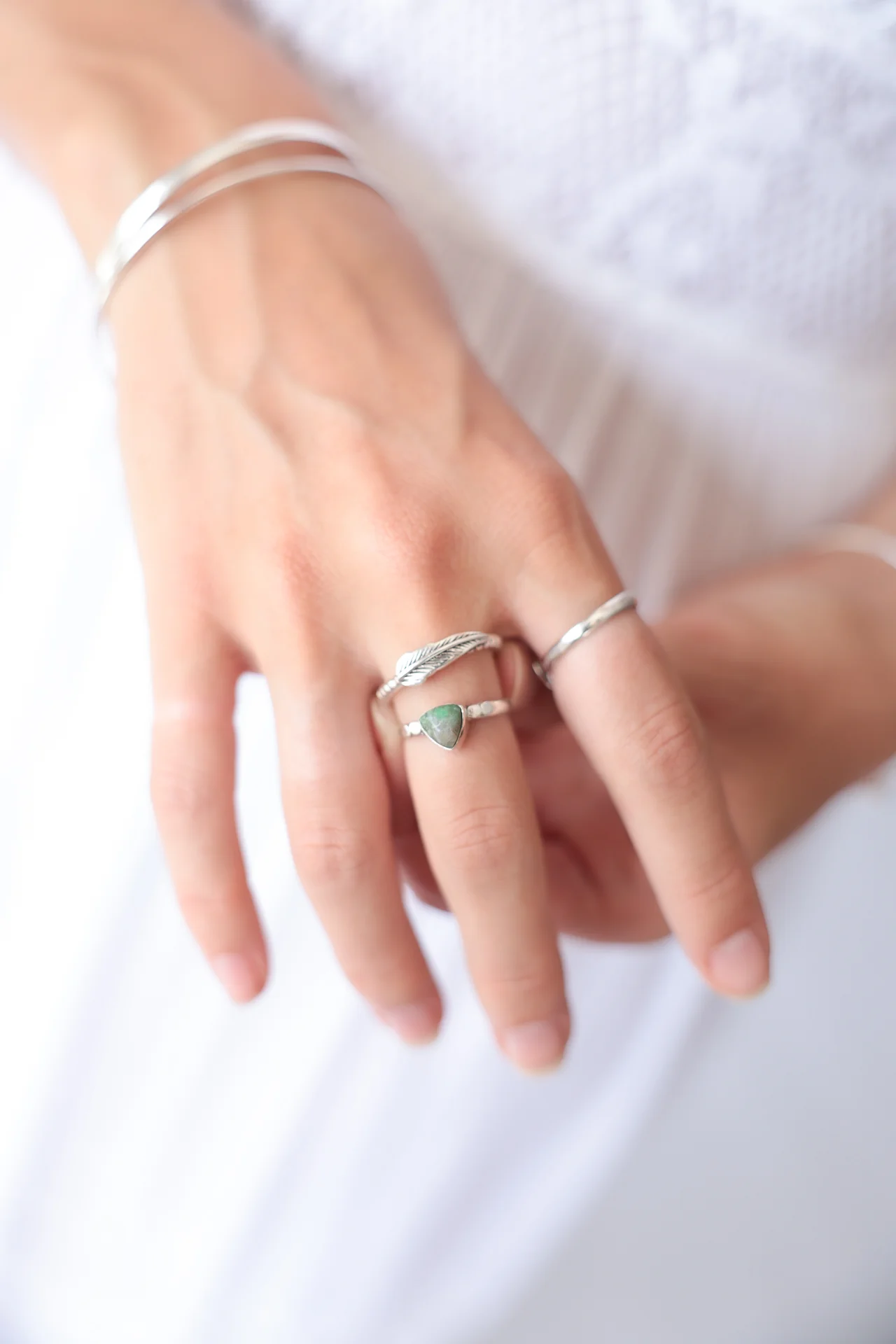 Briana Variscite Triangle Ring - Image 2