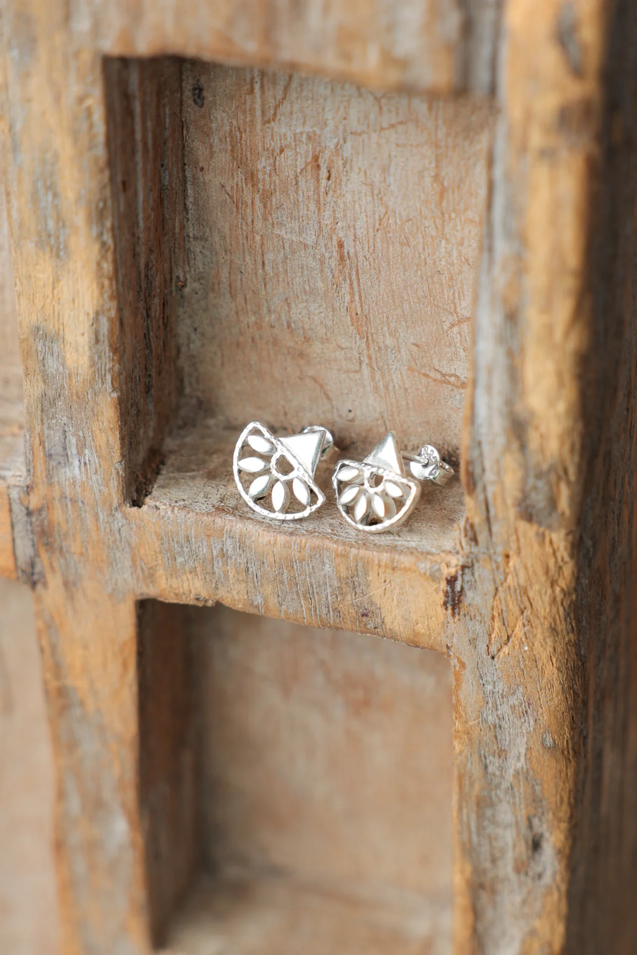 Lanni Semi Circle Studs - Image 2