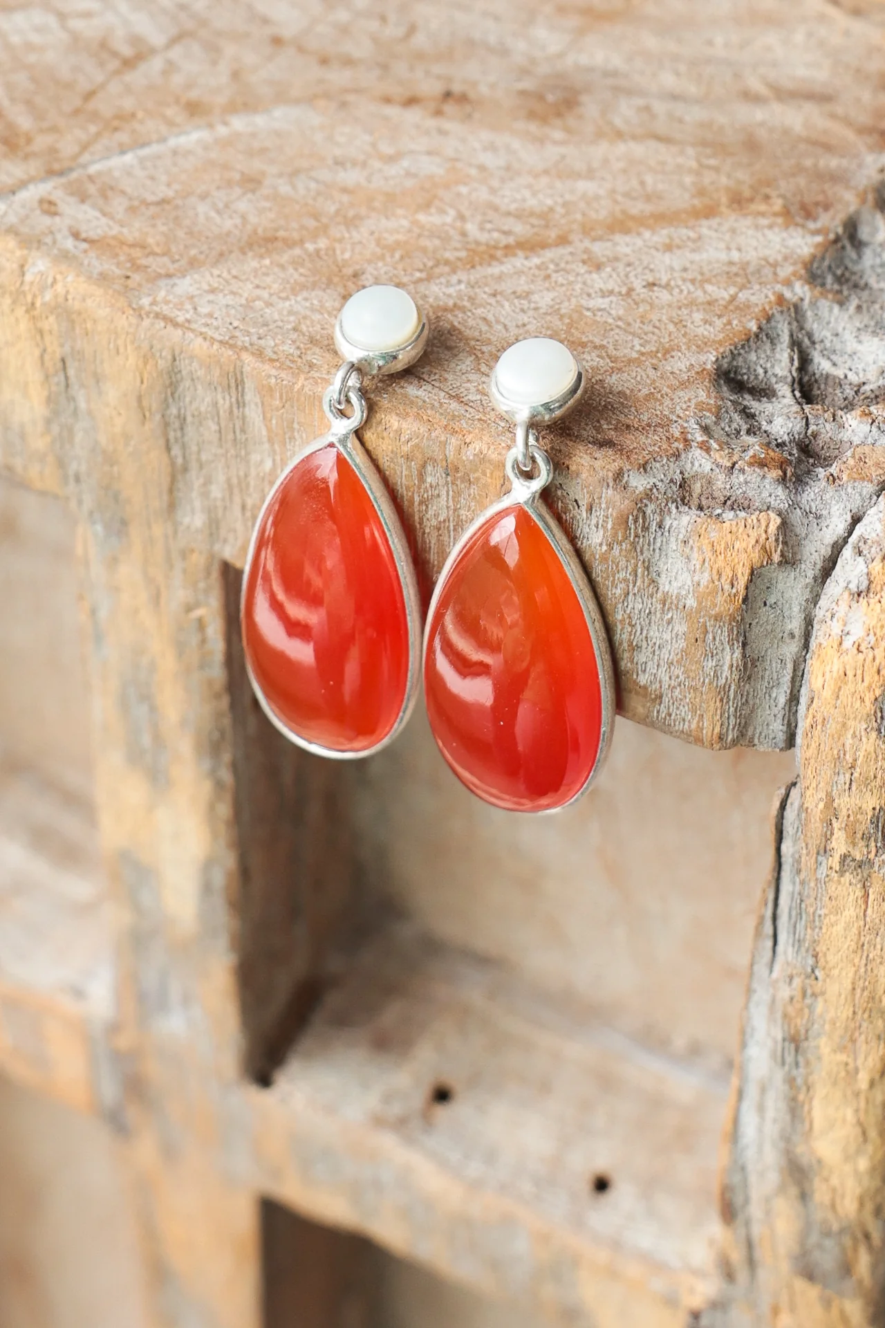 Clarice Carnelian Drops - Image 2