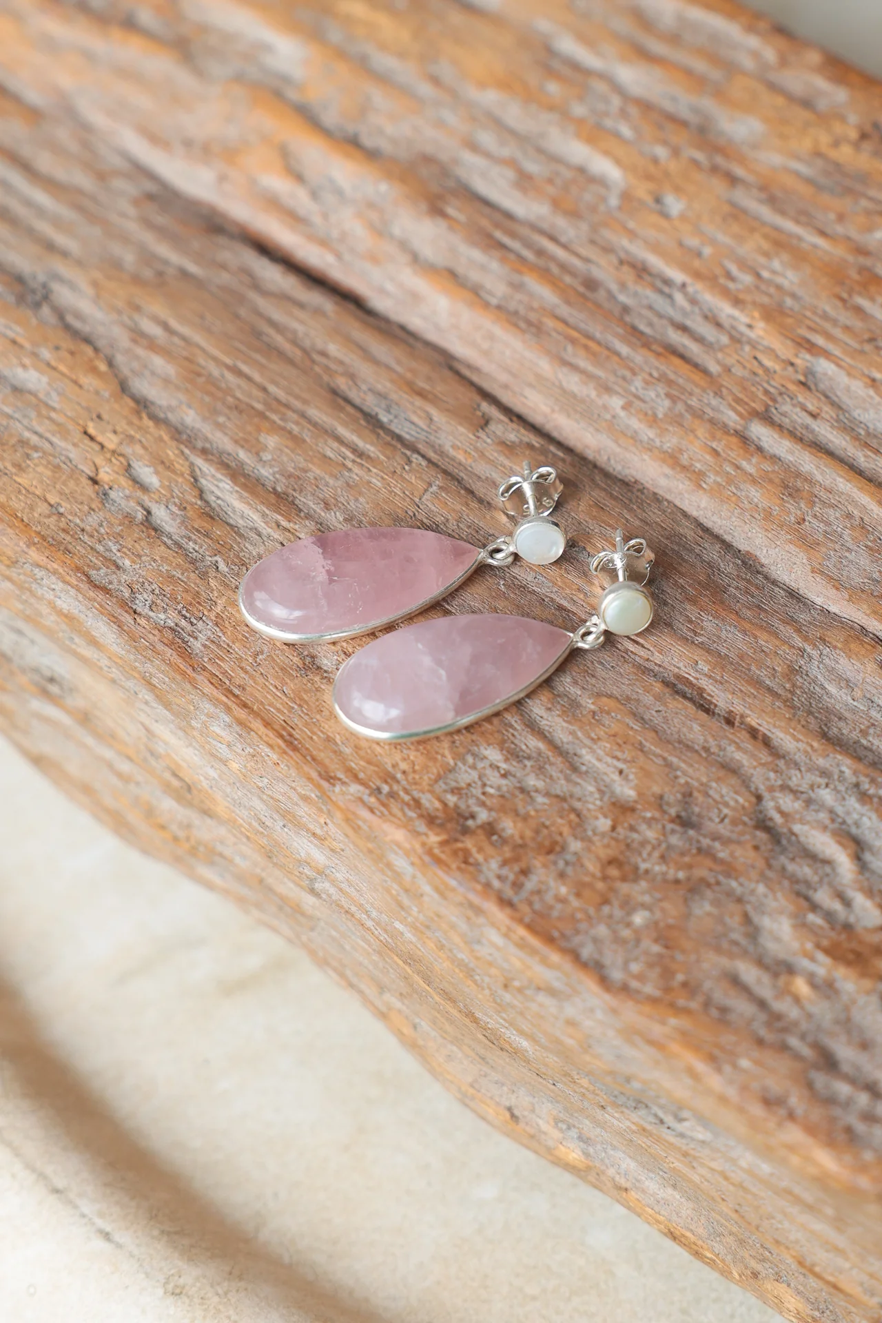 Clarice Rose Quartz Drops - Image 2