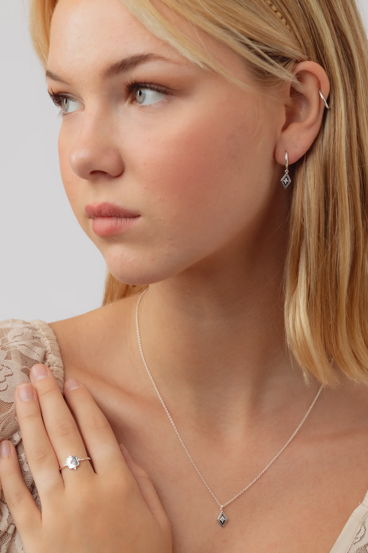 Lumi Star Silver Necklace - Image 2