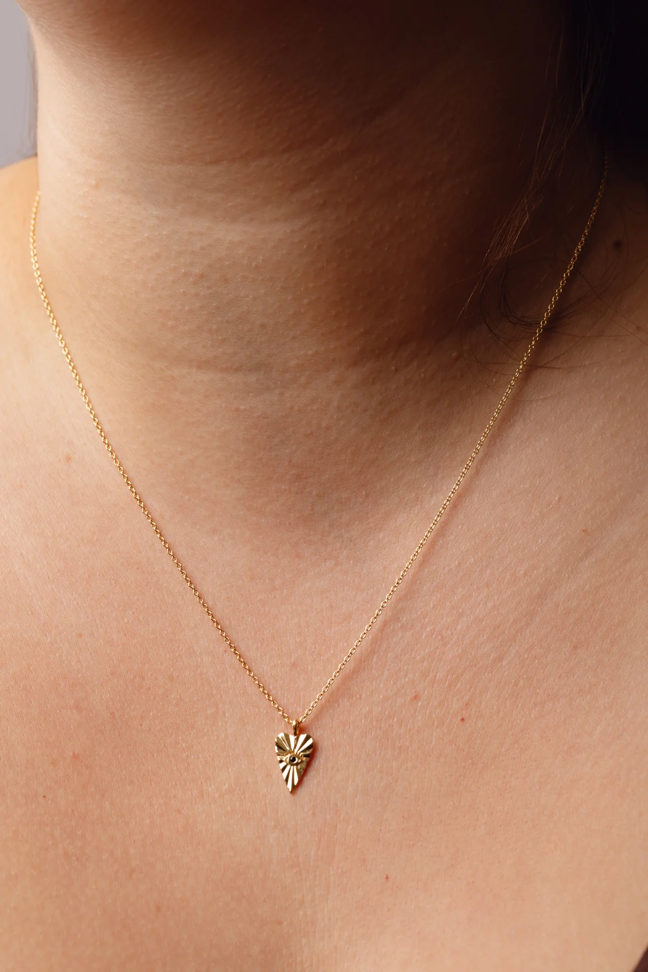 Lover's Gaze Black Onyx Gold Necklace - Image 2