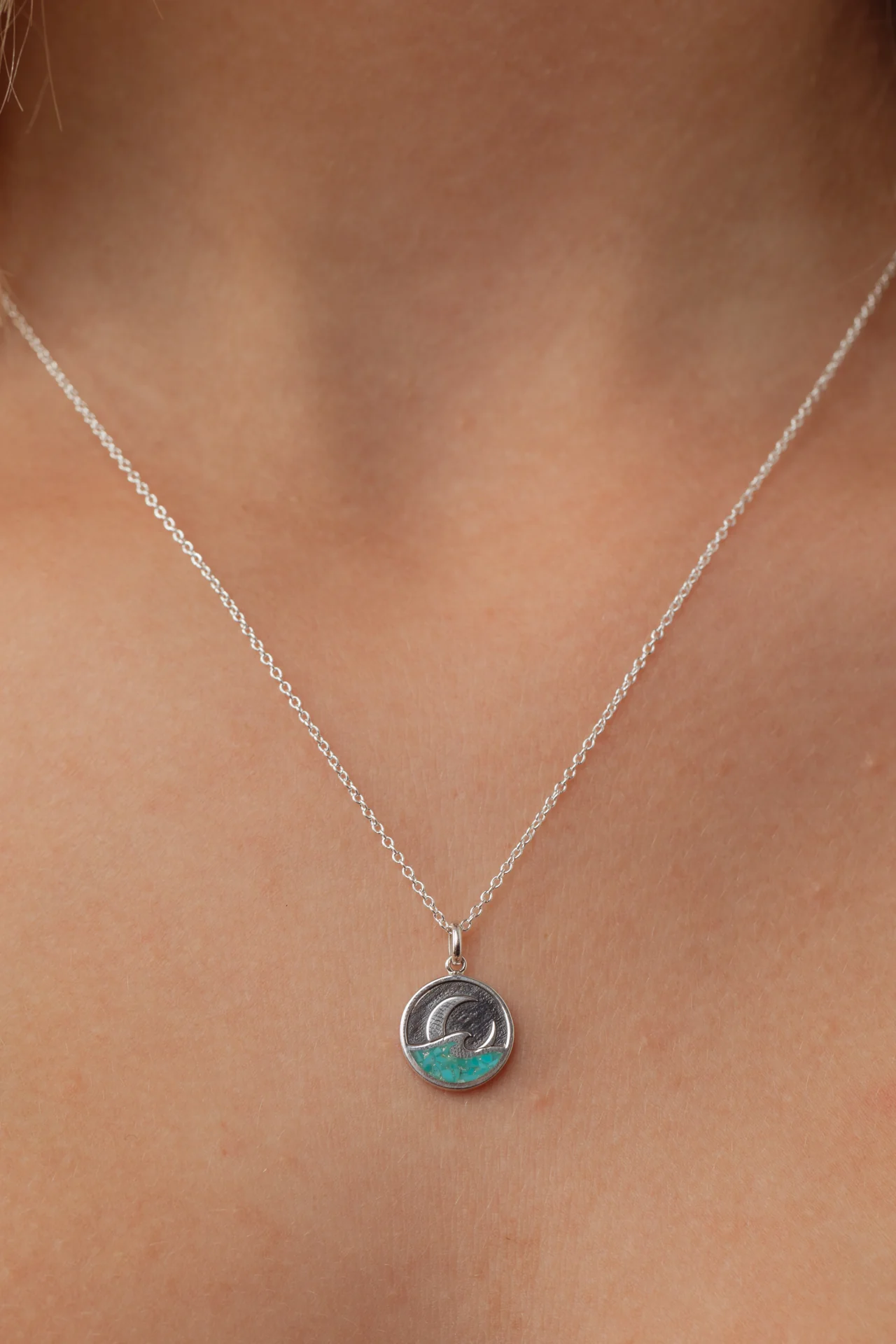 Navae Turquoise Silver Necklace - Image 3