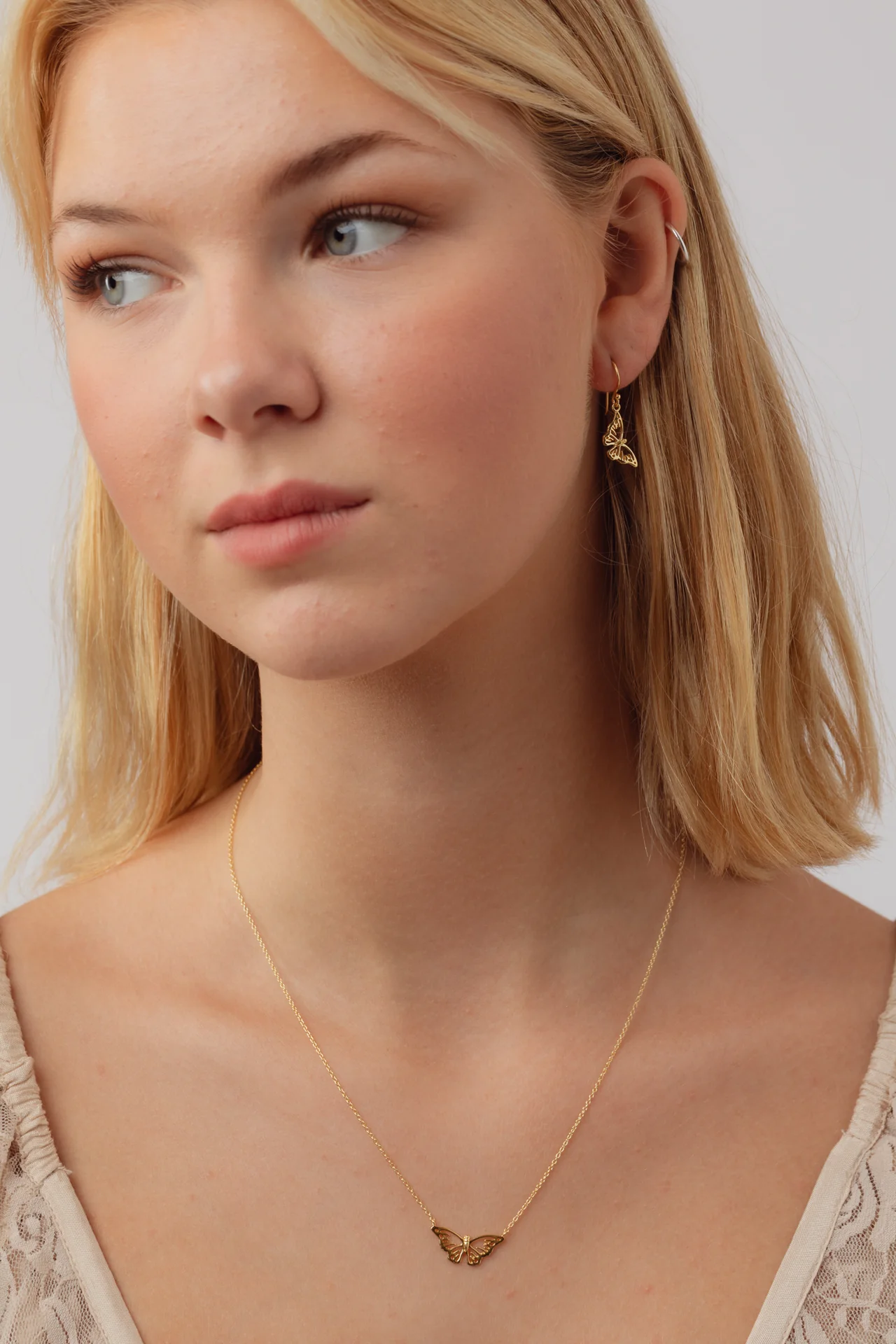 Farfalla Butterfly Gold Necklace