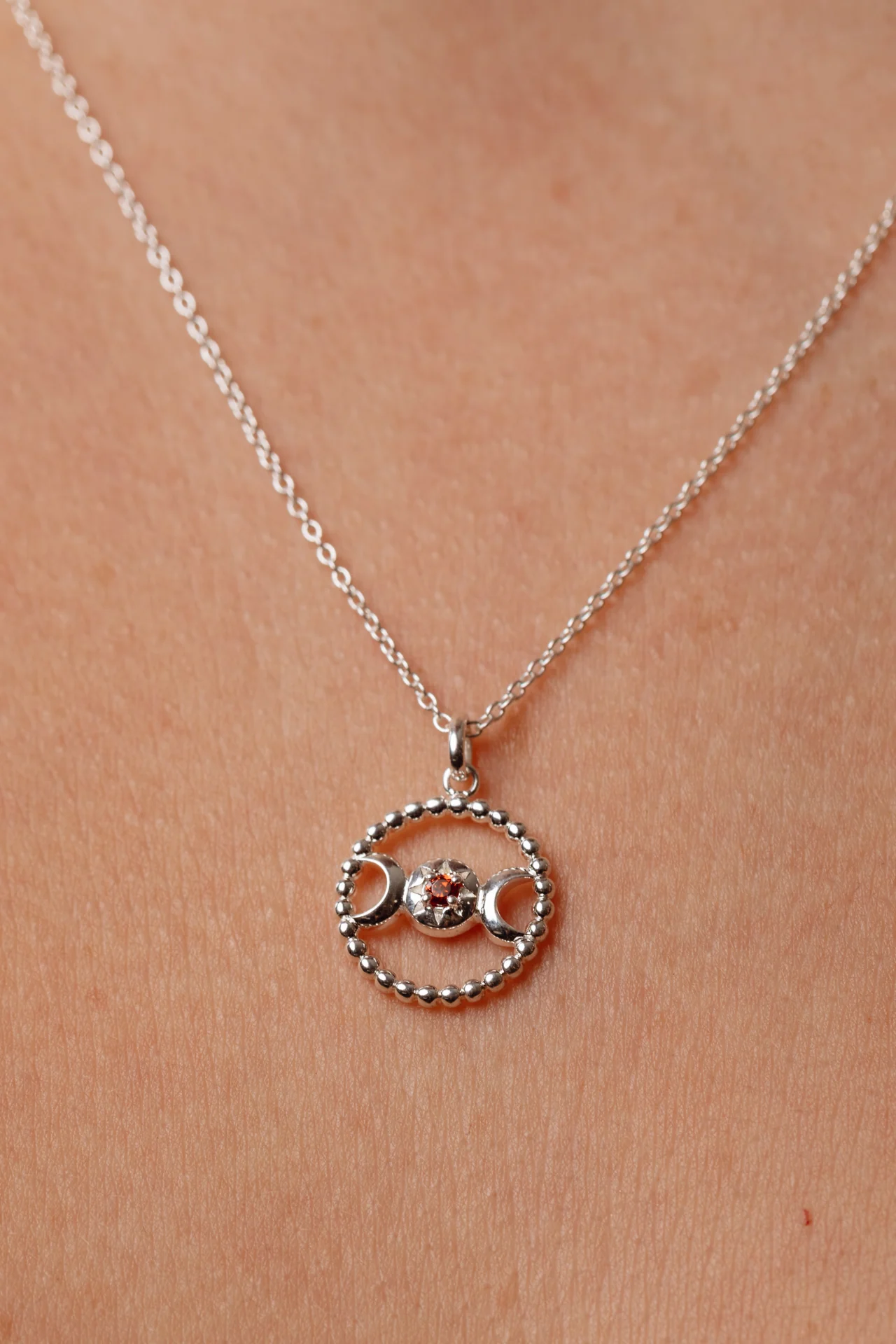 Phases Silver Necklace