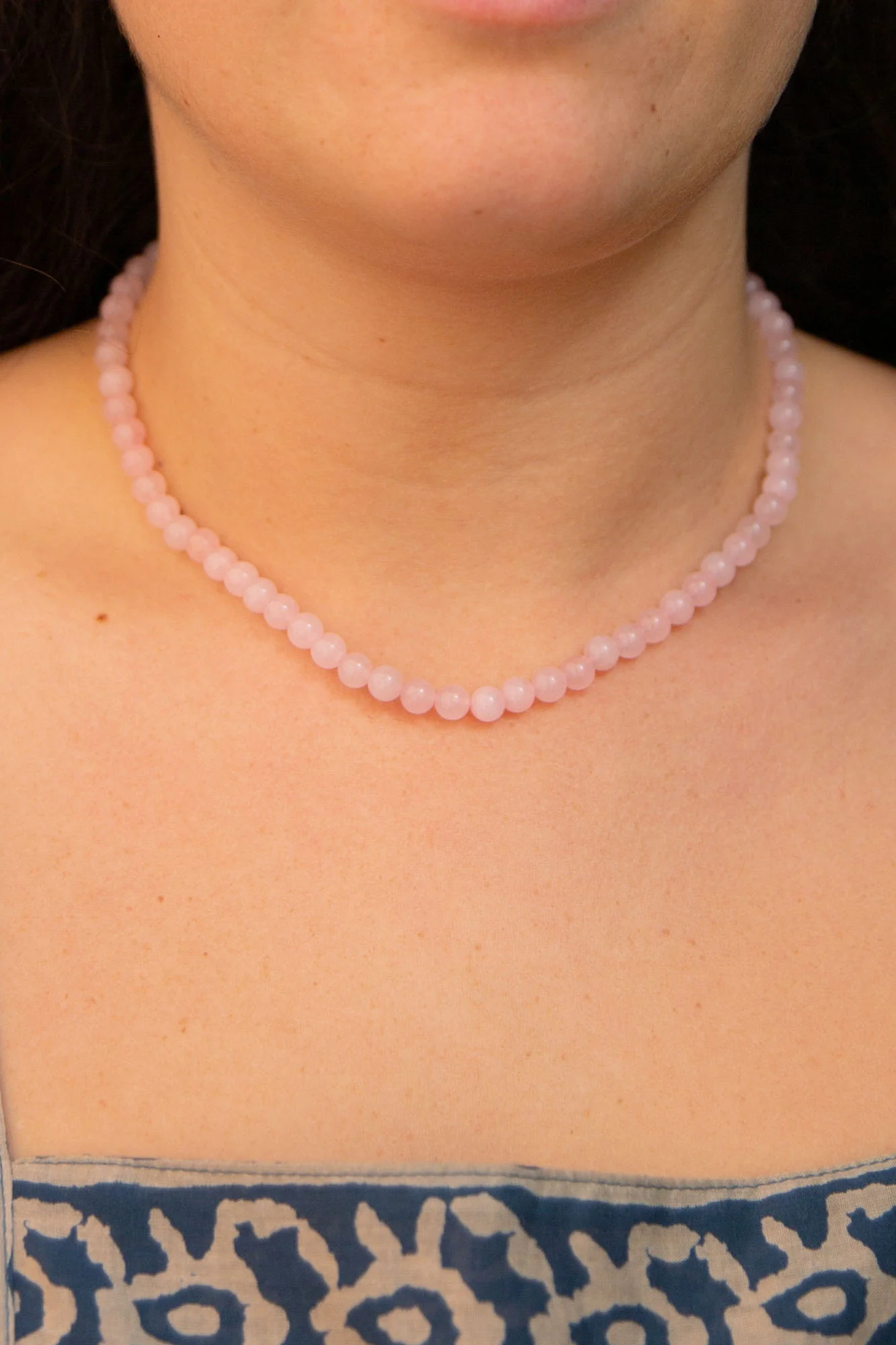 Rose Quartz Beaded Necklace - Image 2
