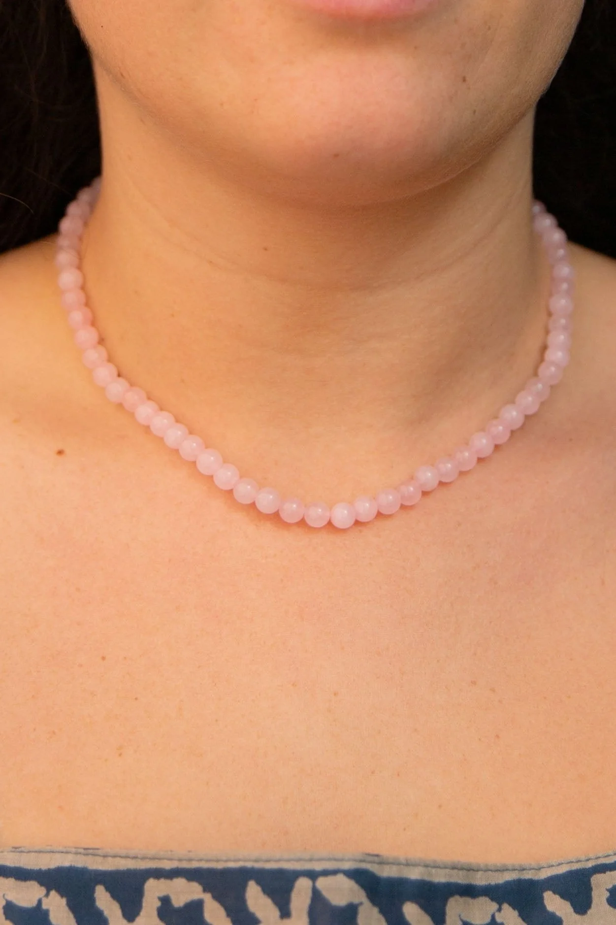 Rose Quartz Beaded Necklace - Image 3