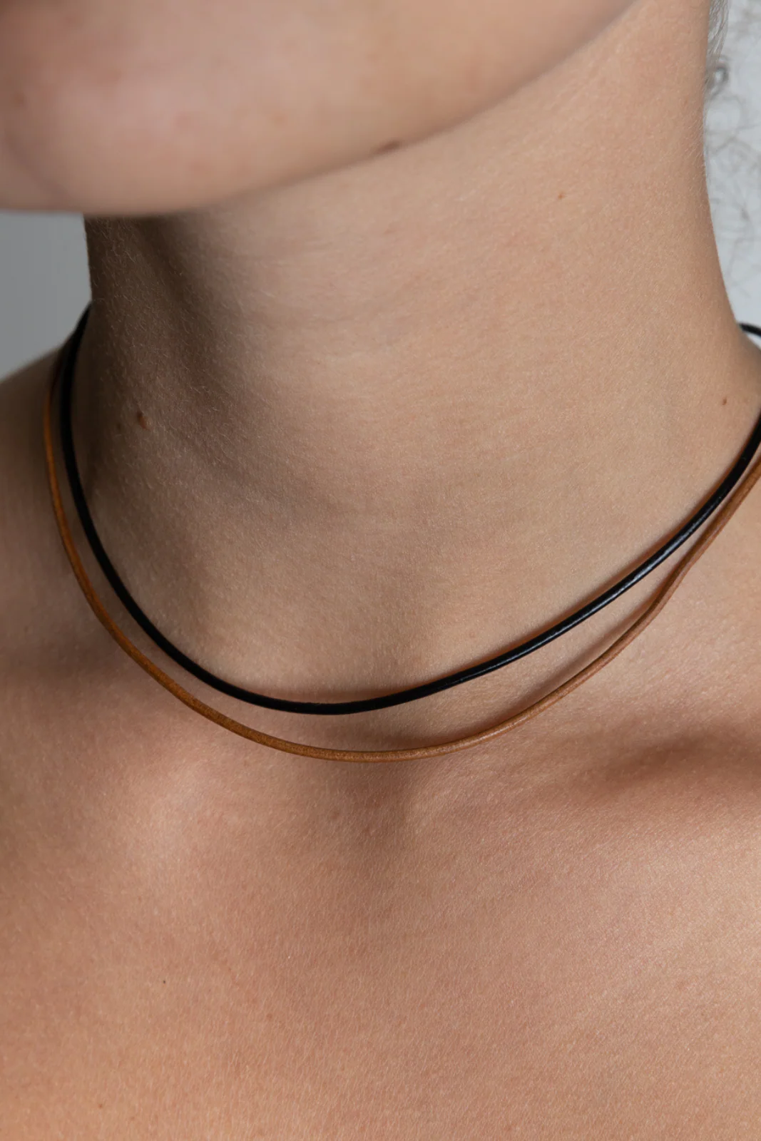 Tan Leather Necklace