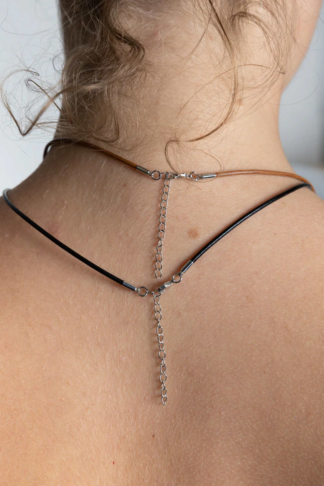 Tan Leather Necklace - Image 2