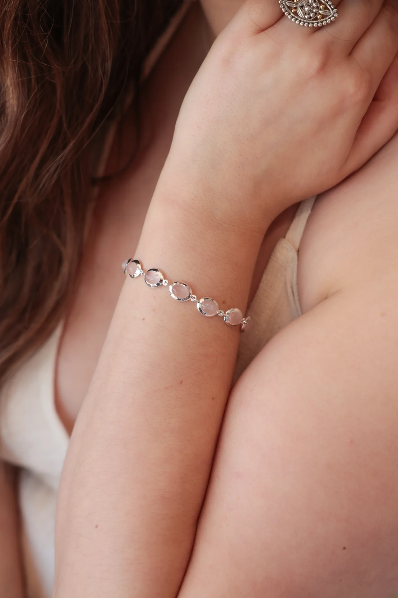Okelo Rose Quartz Bracelet - Image 3