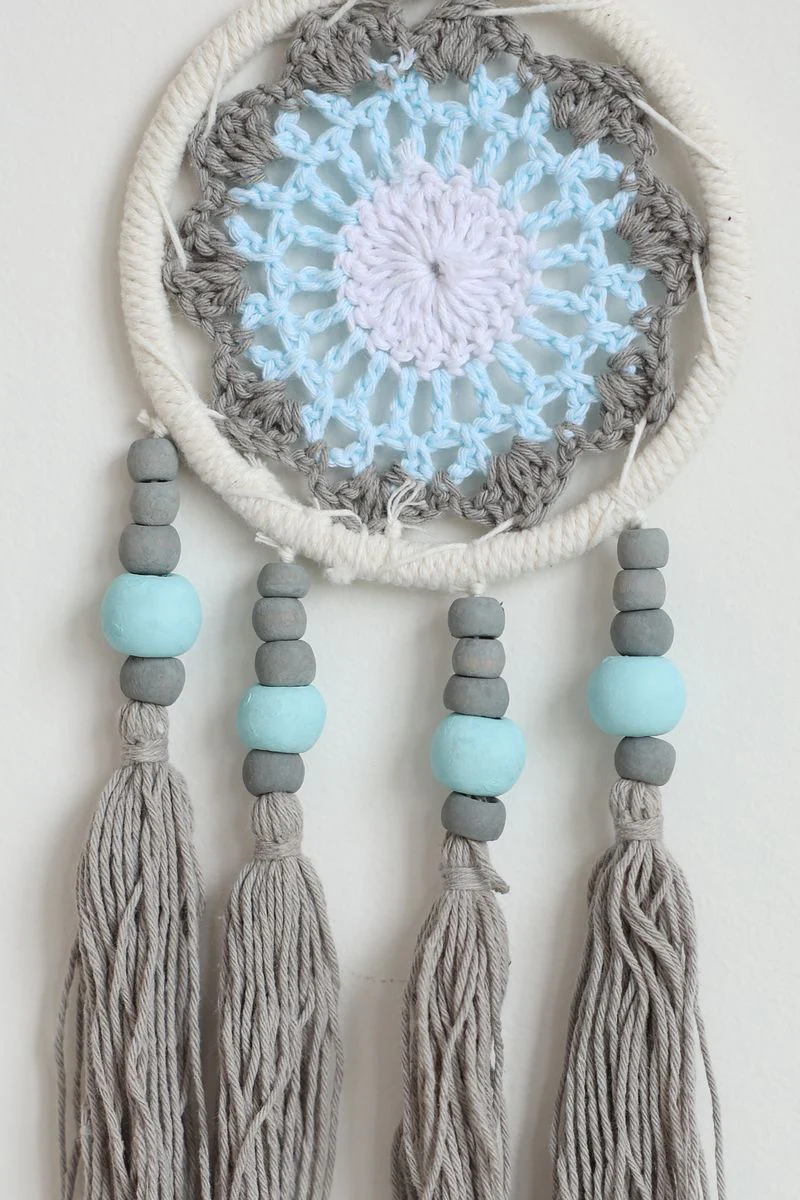 Grey Tassel Macrame Wall Hanging - Image 3