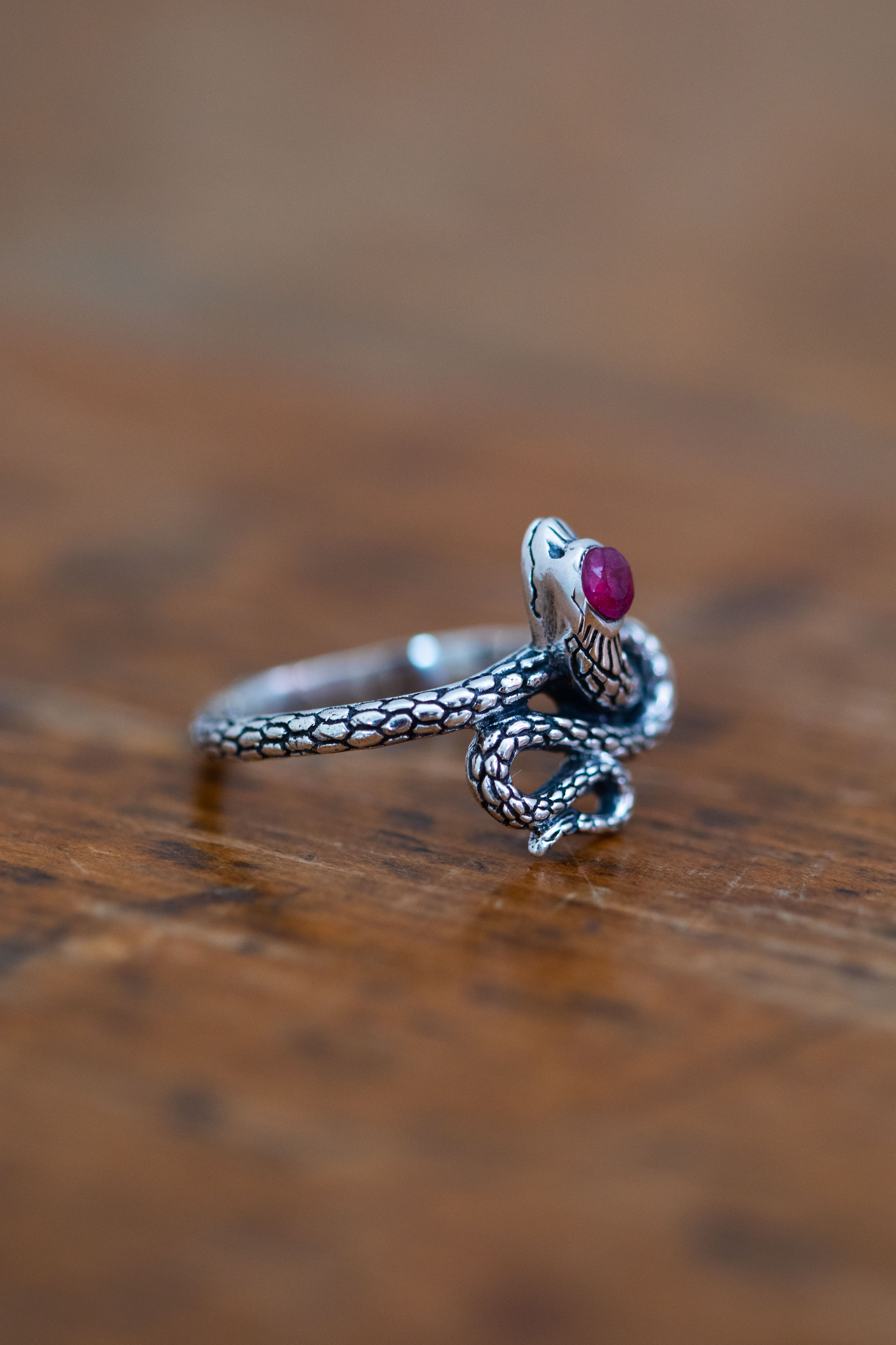 Textured Snake Ring - Image 3