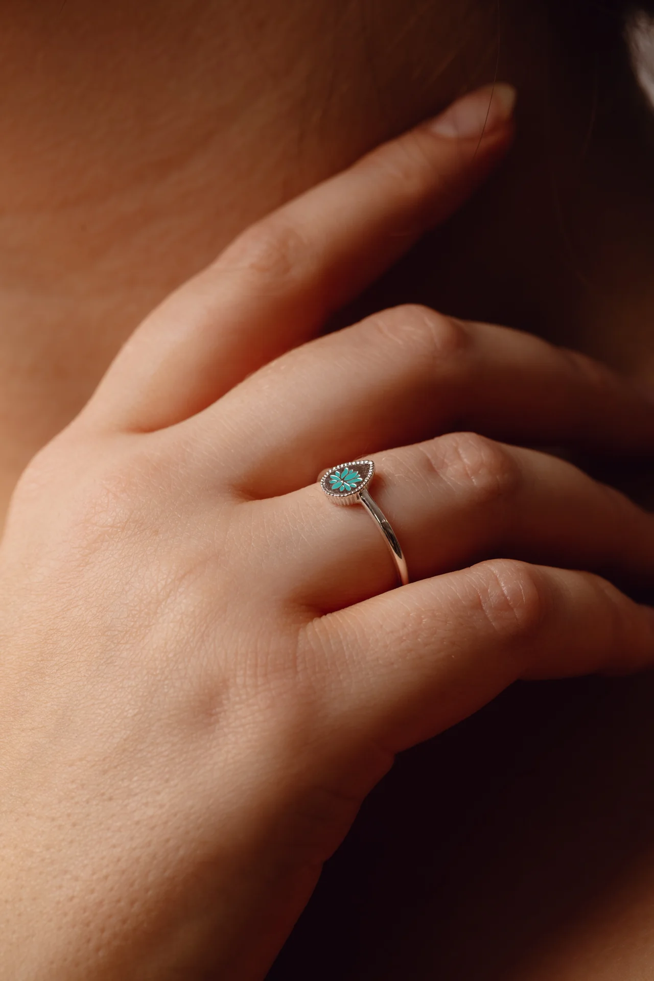 Ren Lotus Silver Ring - Image 2