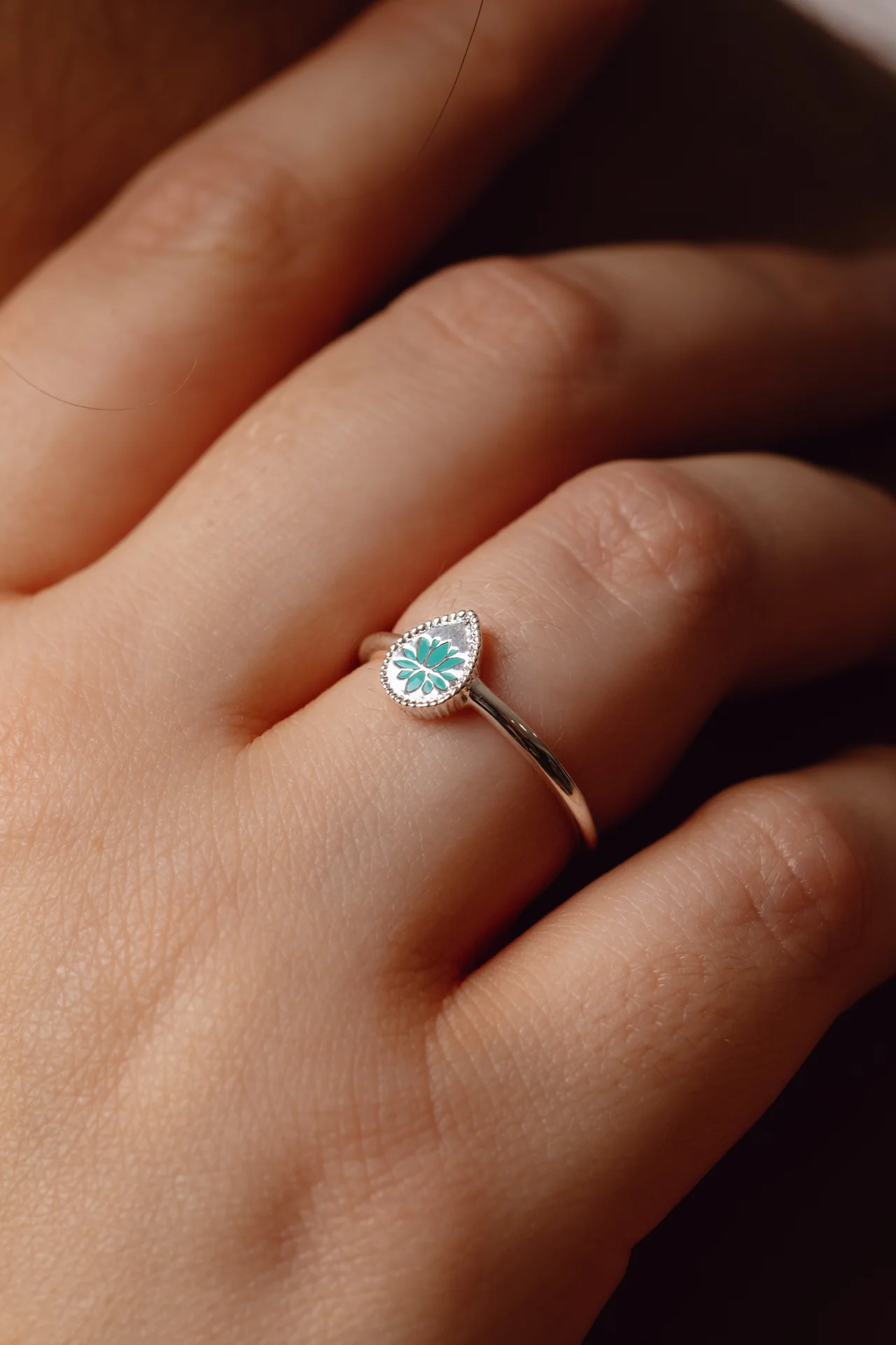 Ren Lotus Silver Ring - Image 3