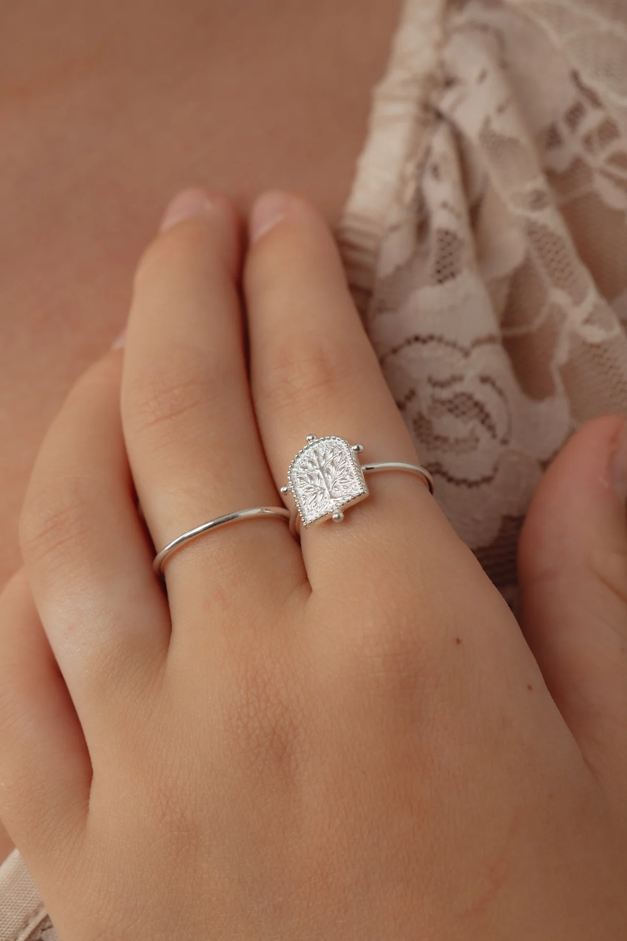 Thendro Tree Silver Ring - Image 3