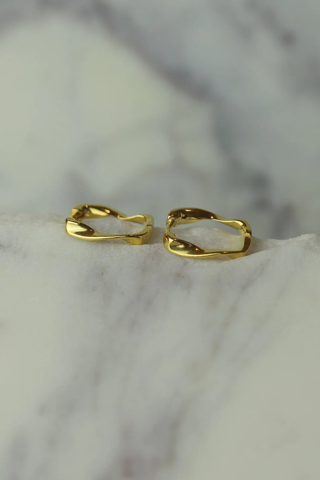 Rosa Gold Twist Hoops - Image 2