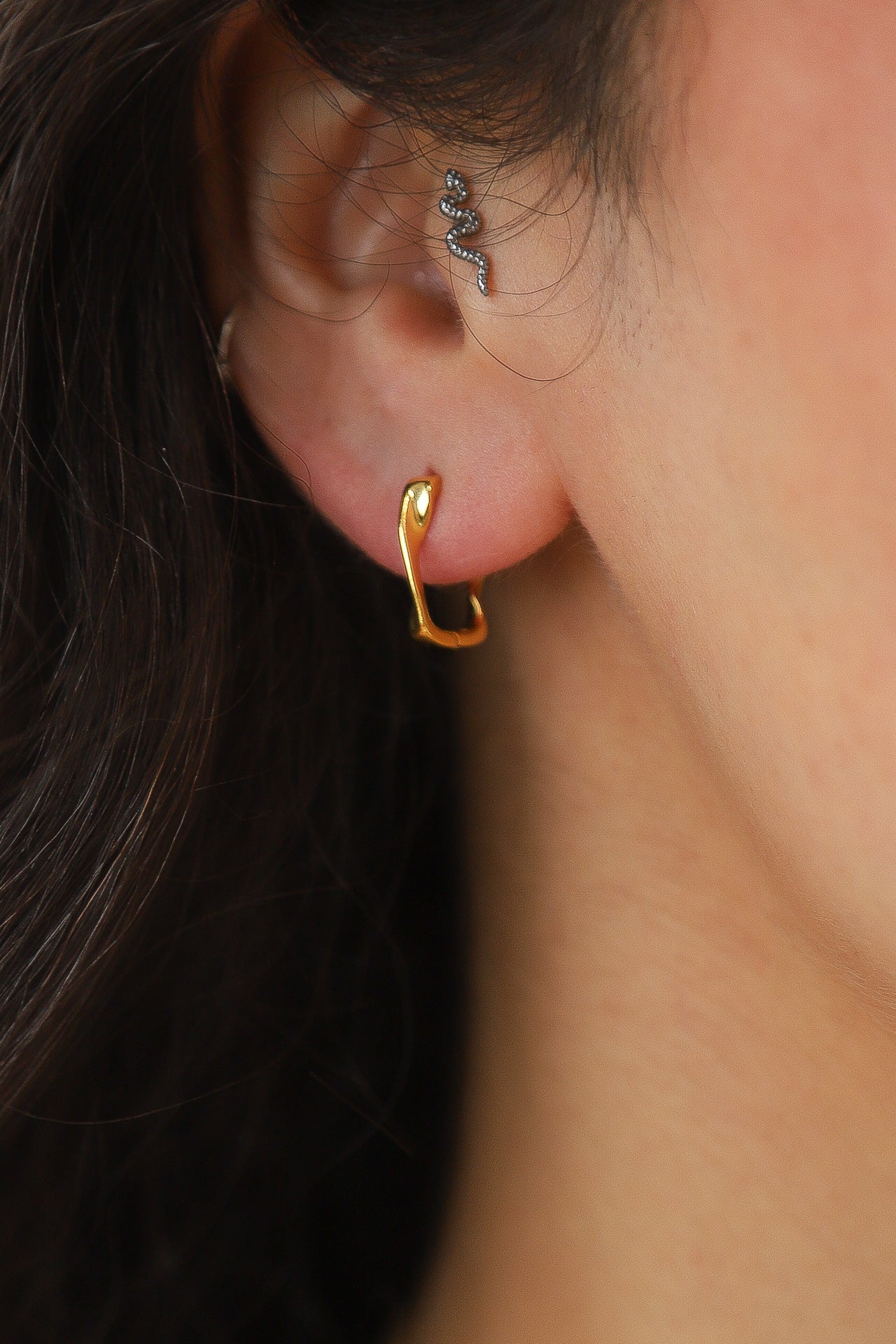 Rosa Gold Twist Hoops - Image 3