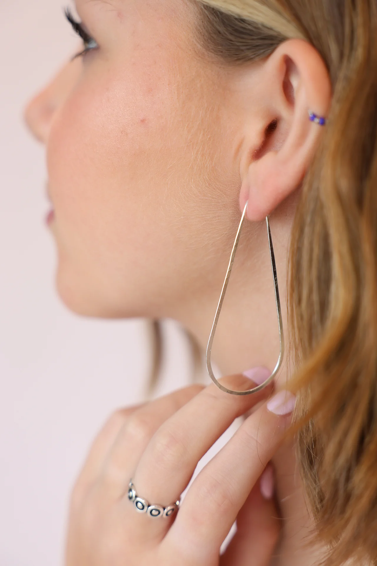 Thea Long Fine Hoops - Image 3
