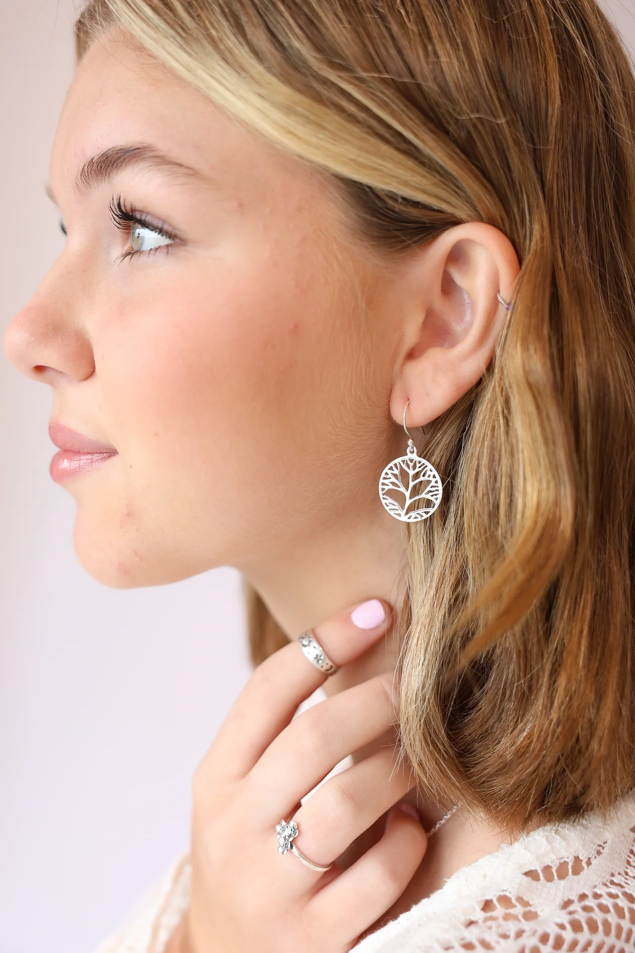 Tree Cutout Earrings - Image 2