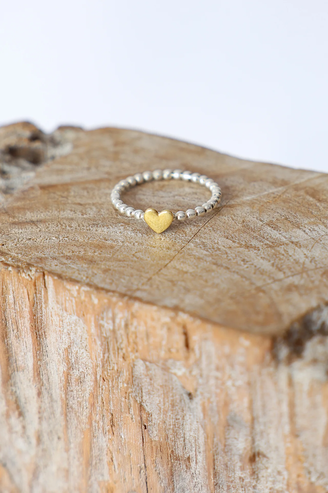 Gold Heart Seed Ring