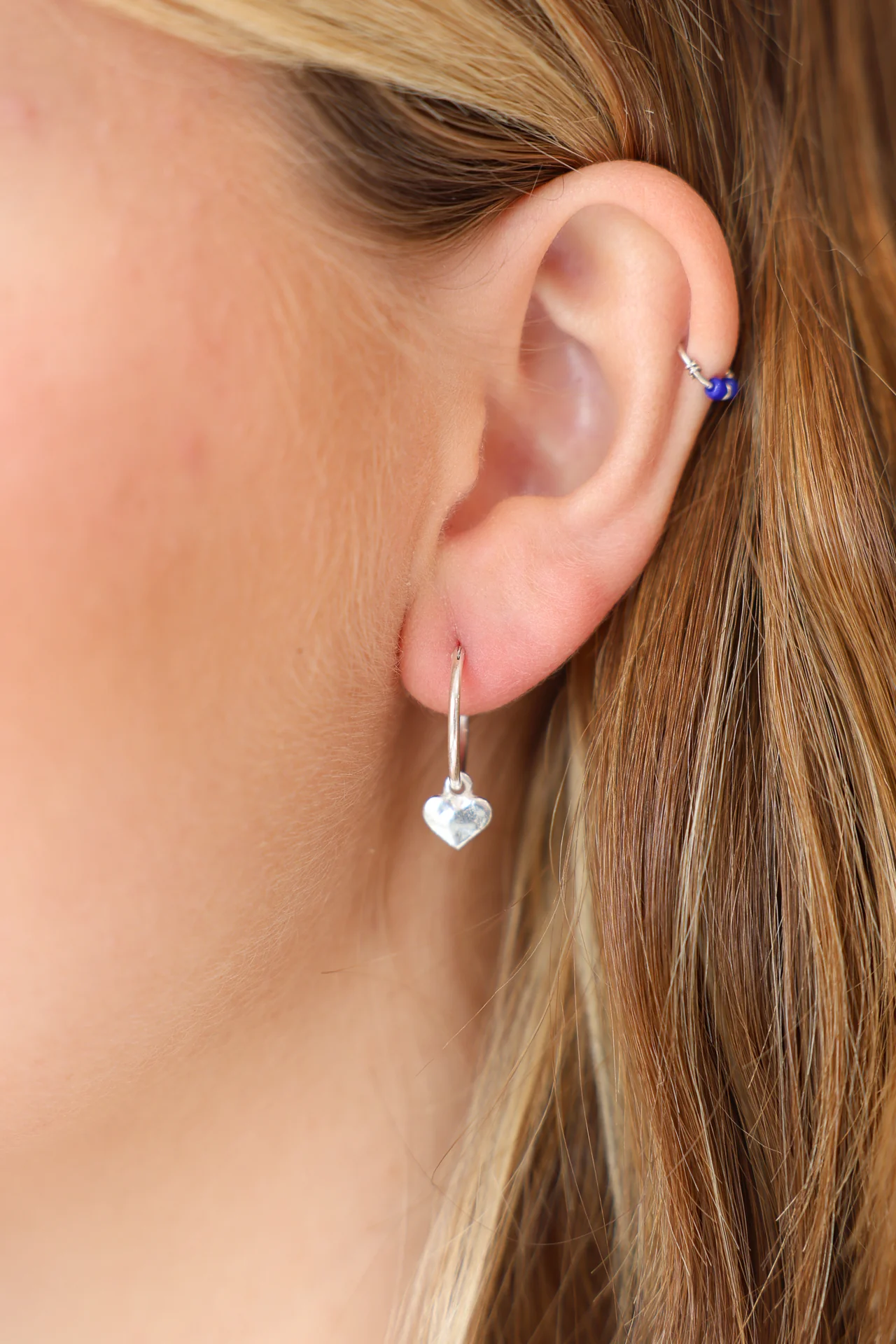 Heart Charm Hoops - Image 3