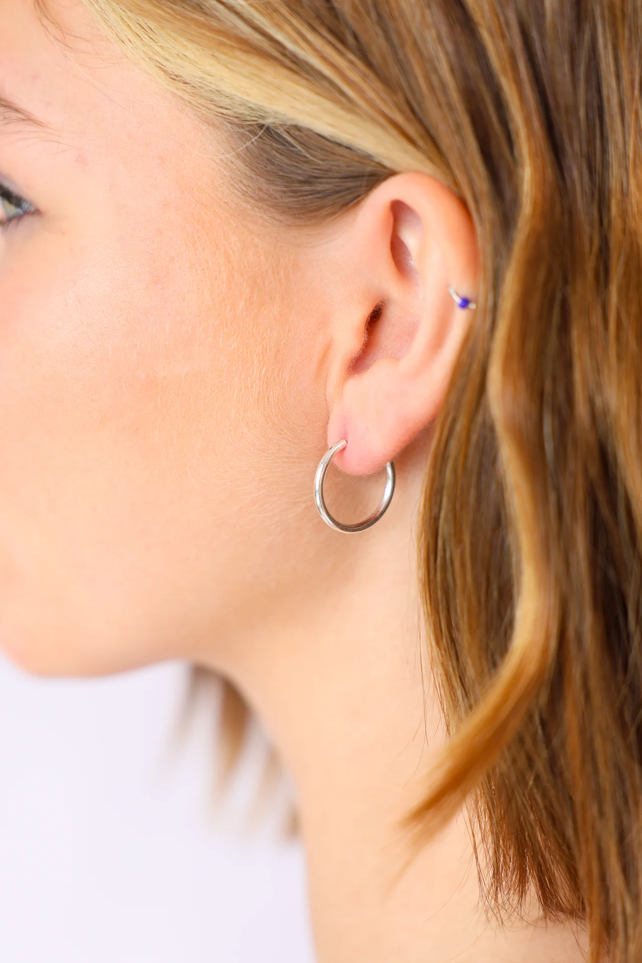 Amanda Silver Hoops - Image 2