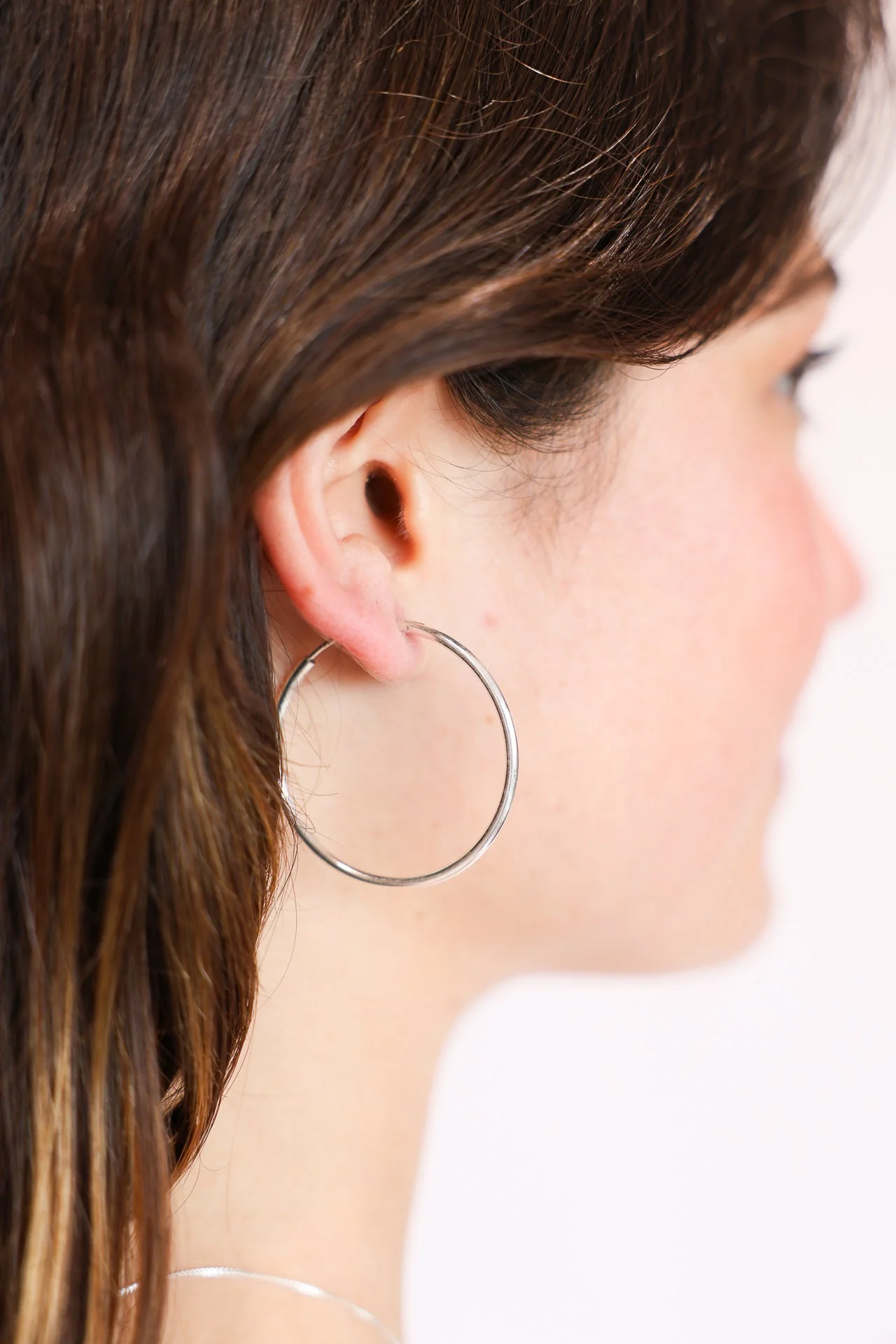 Medium Silver Hoops