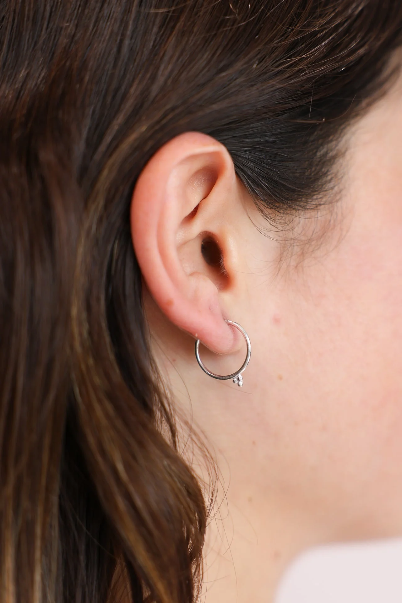 Small Three Dot Hoops - Image 2