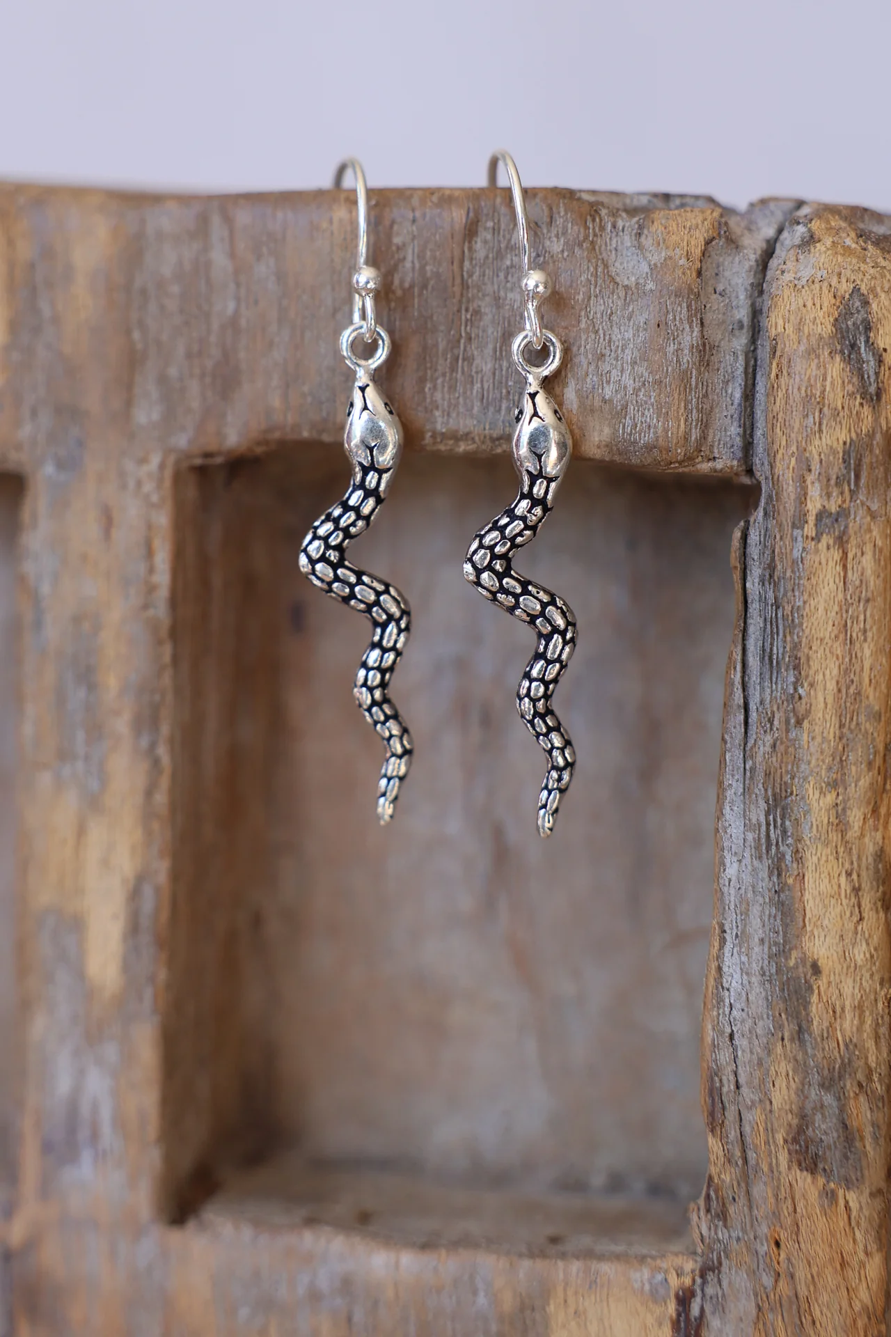 Snake Long Drop Earrings - Image 3