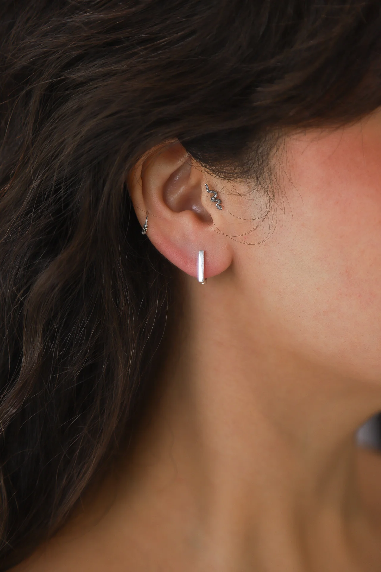 Sien Silver Hoops - Image 4