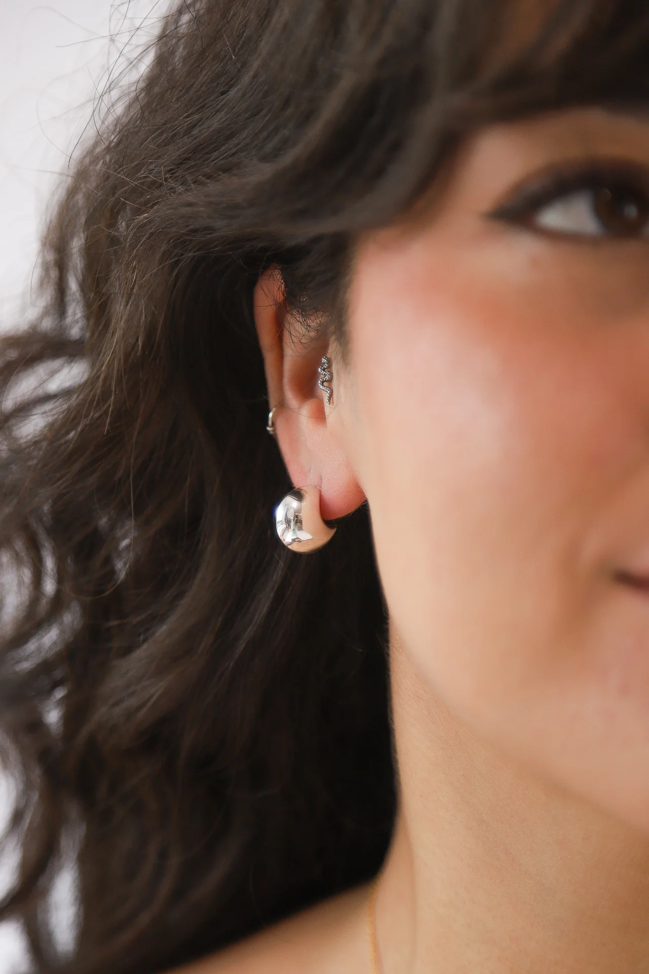 Silver Jali Earrings - Image 2