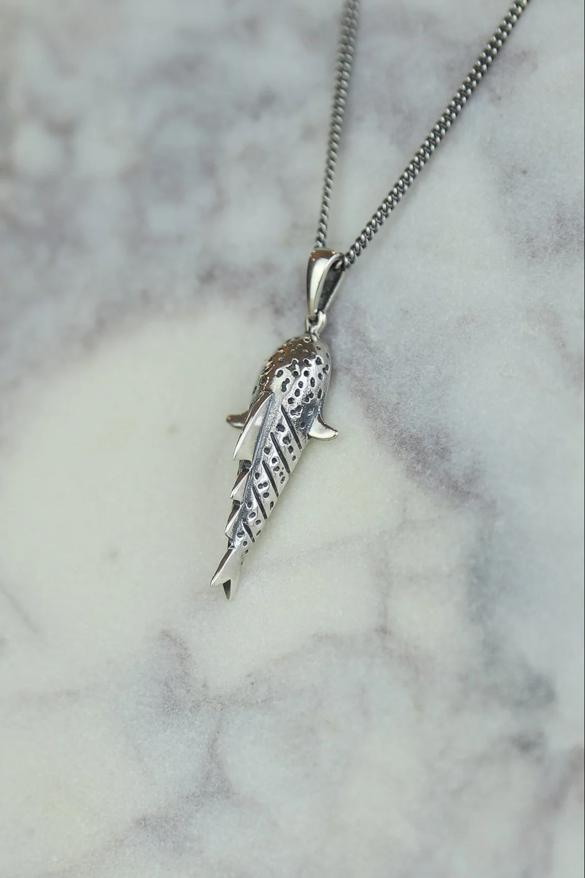 Silver Shark necklace