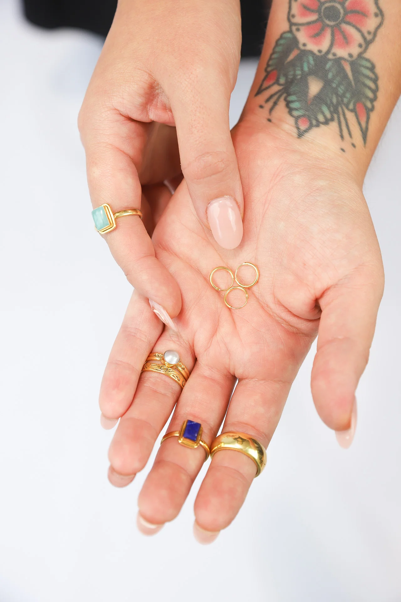 Tria Gold Hoops - Image 2