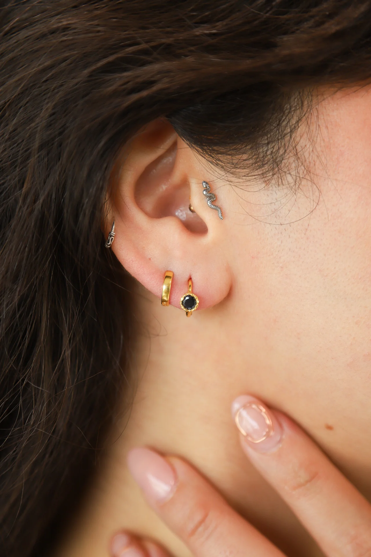 Small Gold Hoops - Image 2