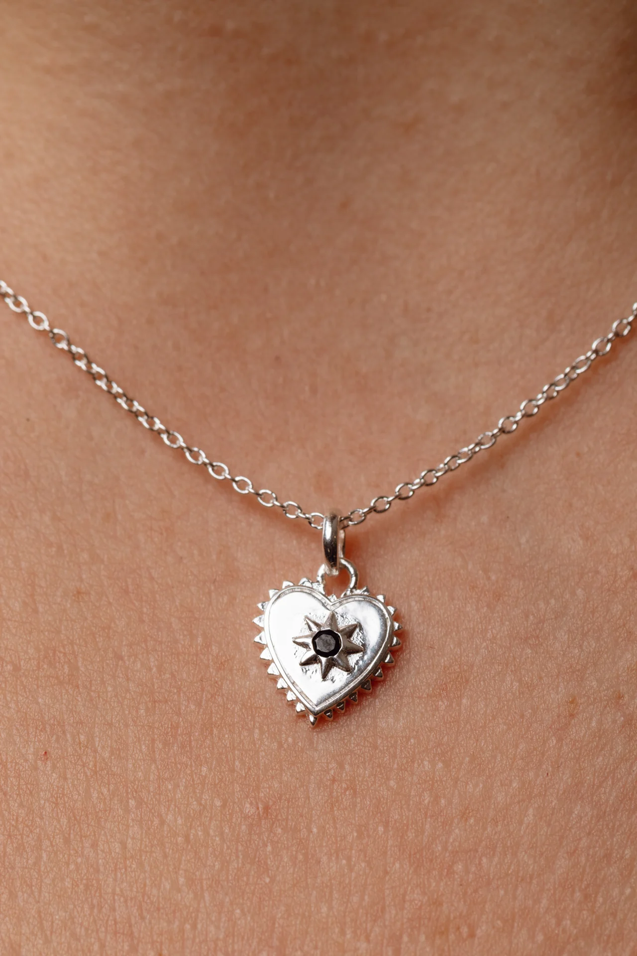 Cardia Black Onyx Silver Necklace