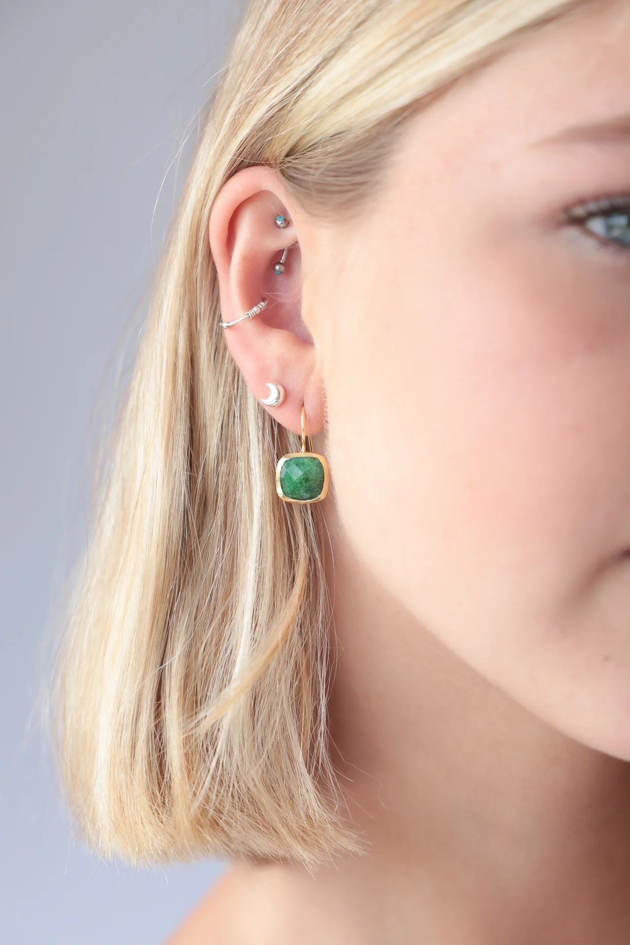 Teza Square Drop Earrings - Image 2