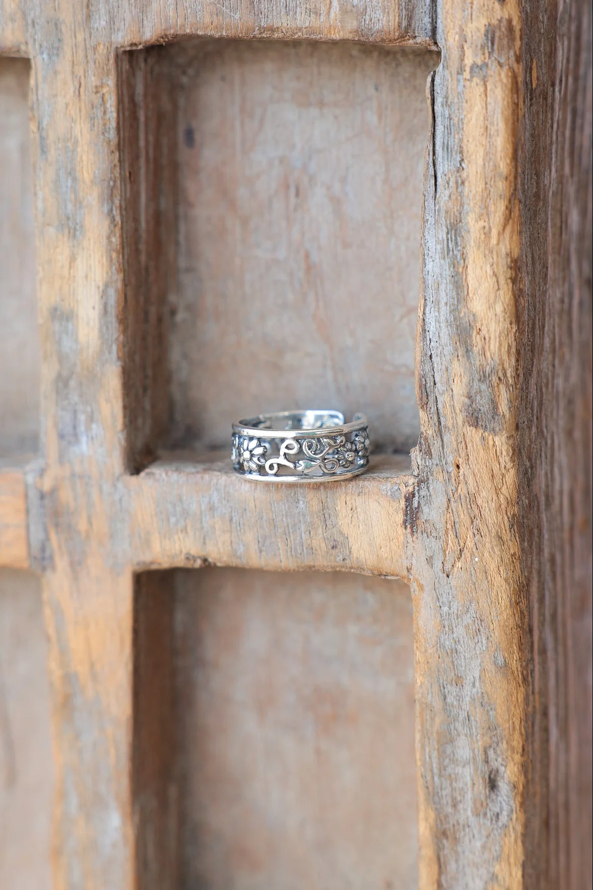 Floral Filigree Toe Ring