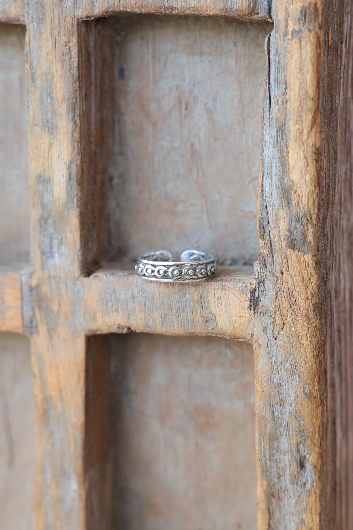 Oxidised Band Toe Ring