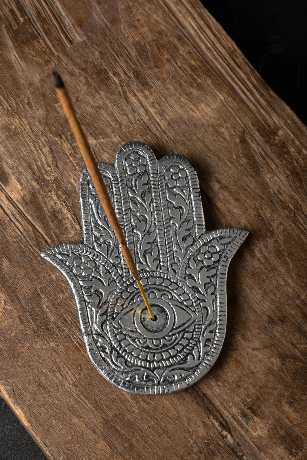 Hamsa Silver Incense Holder - Image 3