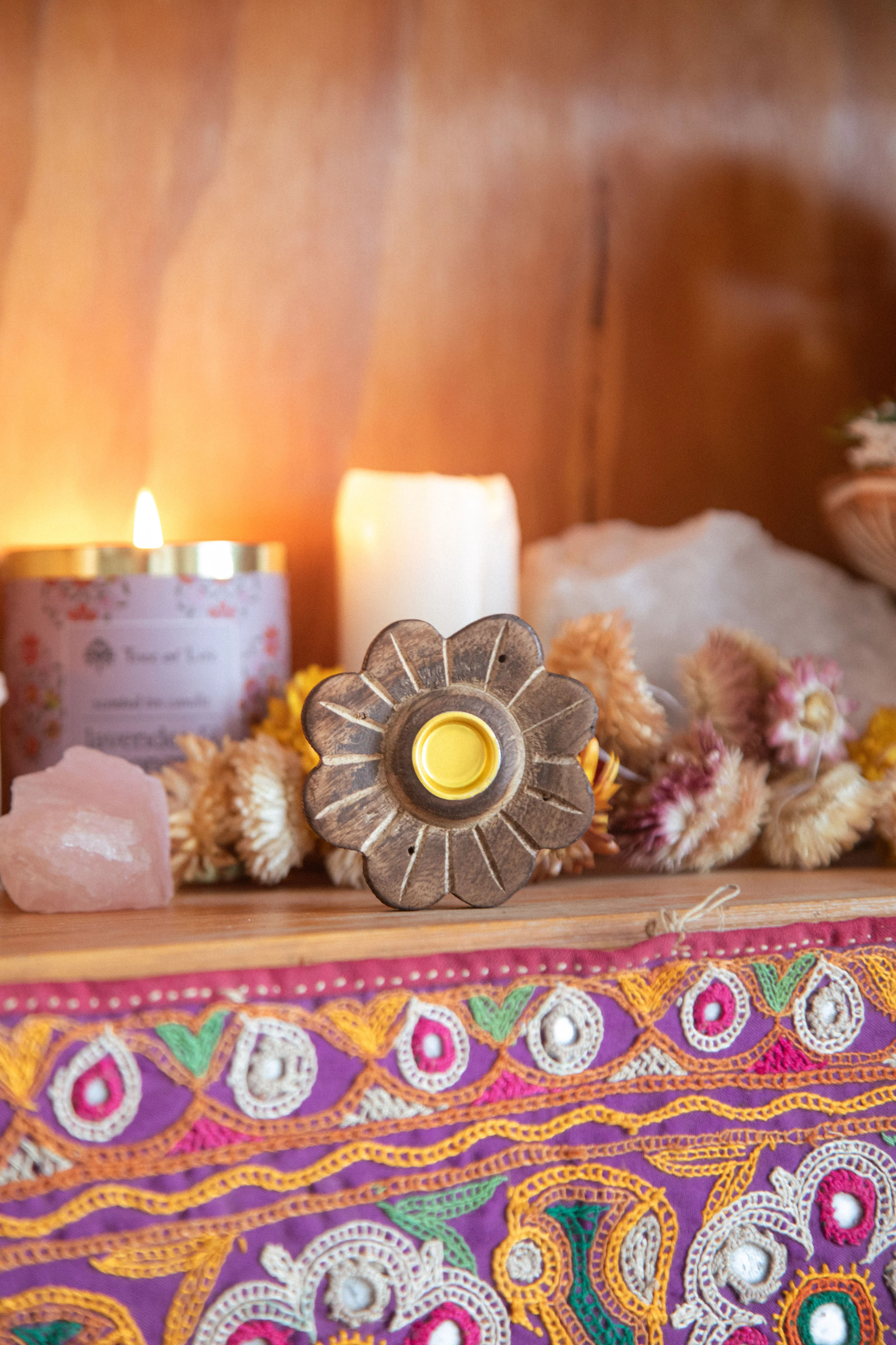 Flora Wooden Incense Holder - Image 3