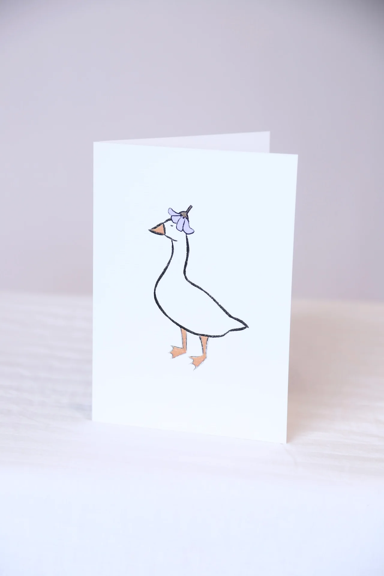 Floral Goose Greeting Card